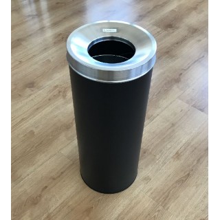 Метален кош черен без капак 35л.