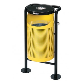 Метален кош с пепелник 60 литра