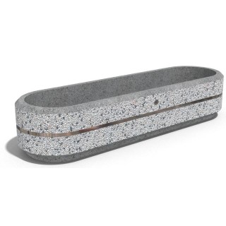 Бетонна саксия  Д150 см /  Ш45 см / H28 см