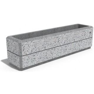 Бетонна саксия  Д150 см /  Ш37 см / H40 см