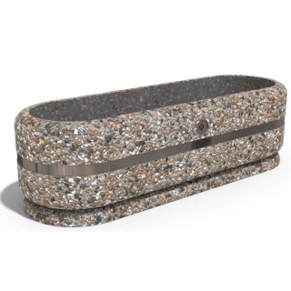 Бетонна саксия  Д70 см /  Ш24 см / H20 см