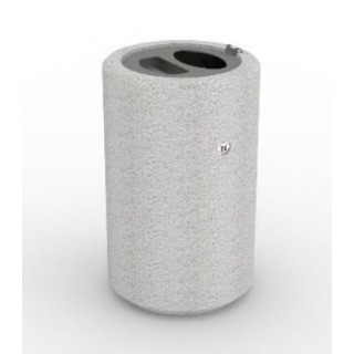 Бетонов кош за отпадъци с плосък капак 30л.