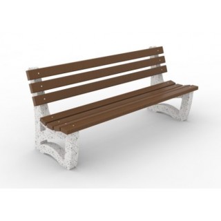 Бетонна пейка с облегалка