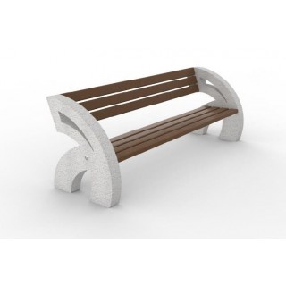 Бетонна пейка с облегалка