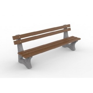 Бетонна пейка с облегалка