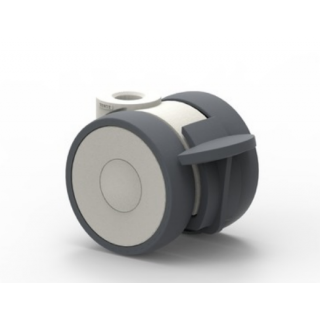 Мебелно колело TENTE 75мм полиамид с гума и спирачка Linea HT9002/BWR7015