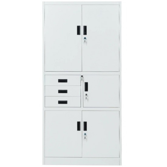 Метален шкаф за документи сив 1850х900х400мм