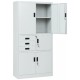 Метален шкаф за документи сив 1850х900х400мм