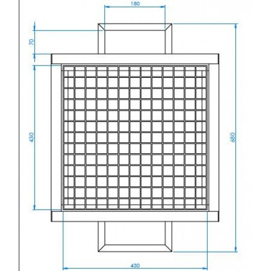 КАПТАЖНА ВАНА ЗА 1 ВАРЕЛ с поцинкована решетка 500х500х150 мм