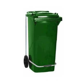 Пластмасова кофа на колела, 120 литра с педал