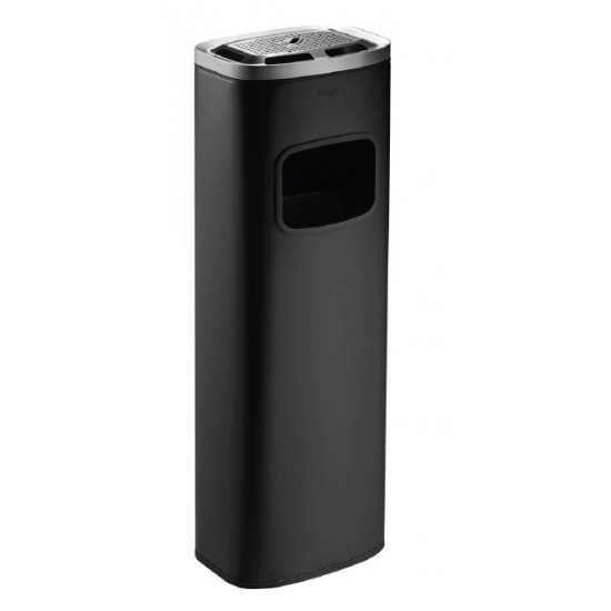 Метален кош с пепелник 40л