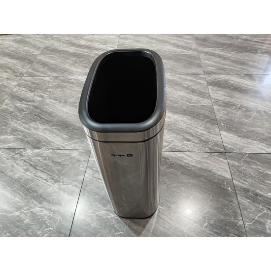 Метален кош от неръждаема стомана с 40л 62363