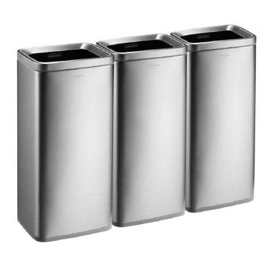 Метален кош от неръждаема стомана с 40л 62363