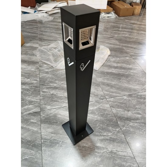 Пепелник с модерен дизайн черен 20*92 см