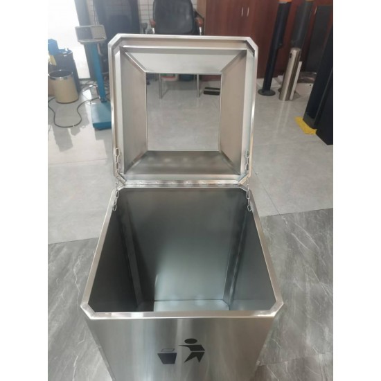 Метален кош от неръждаема стомана 100л