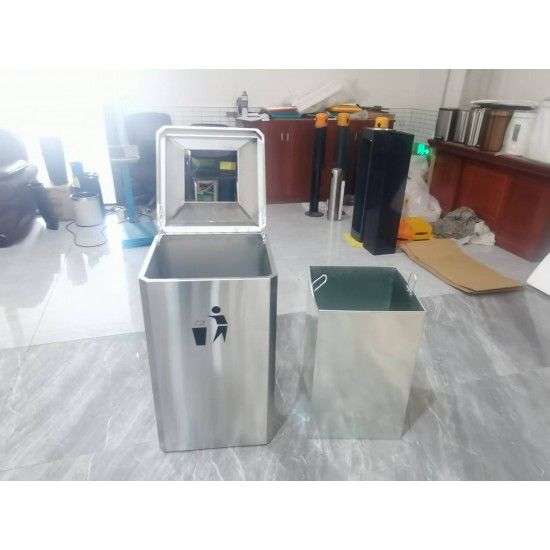 Метален кош от неръждаема стомана 100л